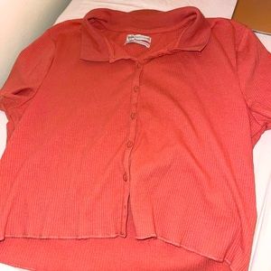 Large Coral Pink URBAN OUTFITTERS, Collar shirt